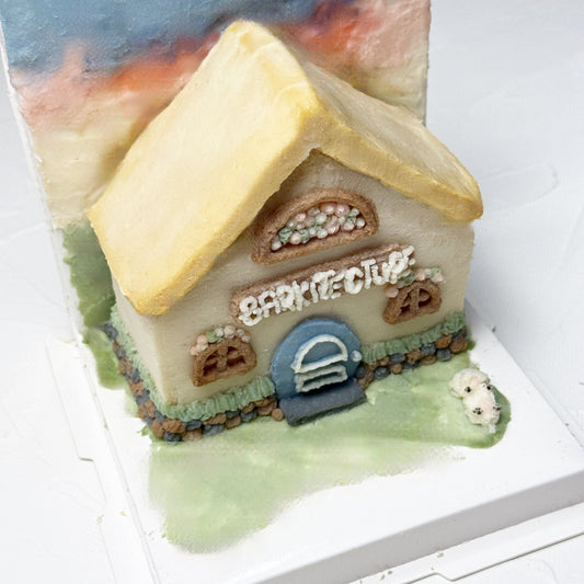 3D House Cake with Background